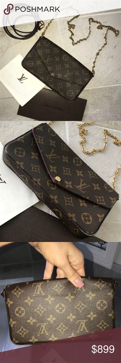 louis vuitton crossbody with gold chain|louis vuitton félicie pochette.